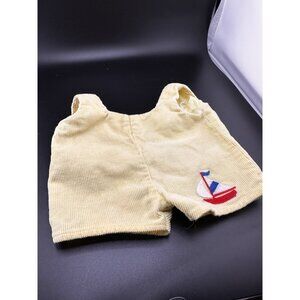 Cabbage‎ Patch Kids Preemie Yellow Sailboat Overalls Jumper Corduroy Vtg 1984-1